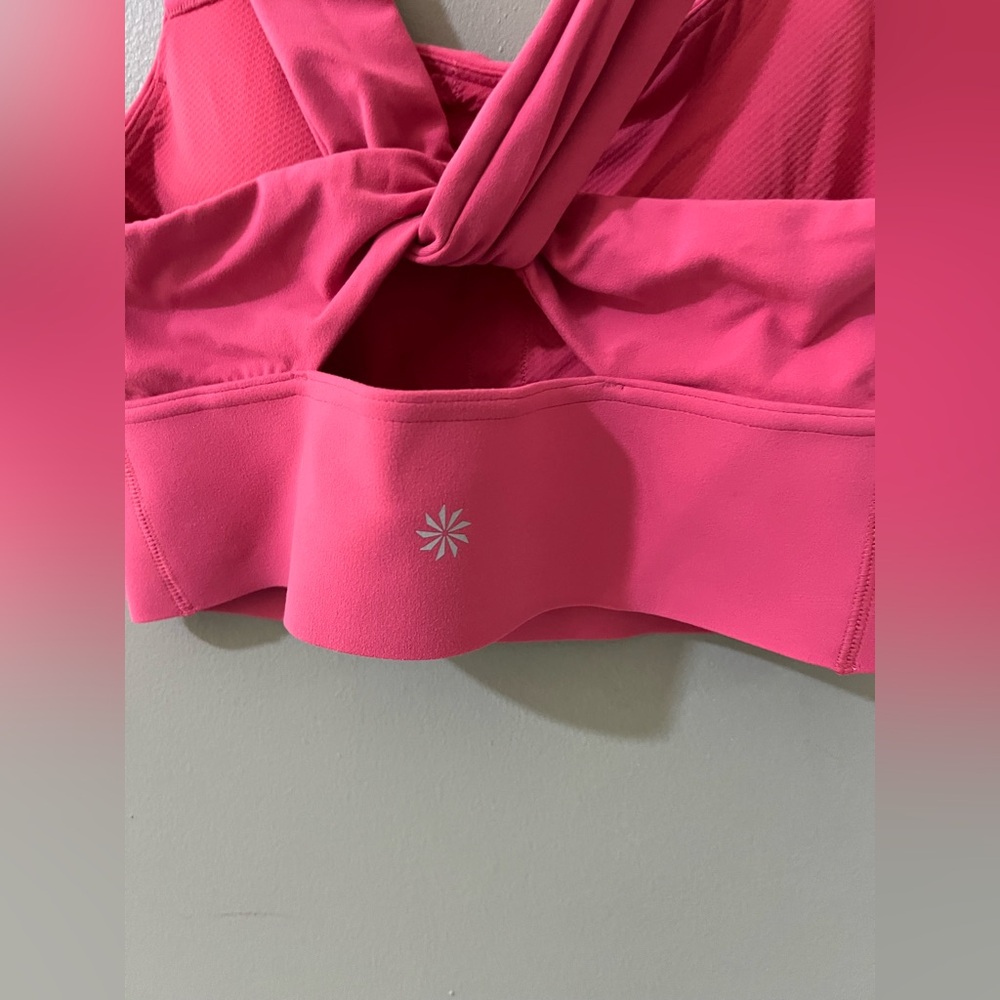 Athleta women warrior sports bra size extra small pink - Picture 3 of 4